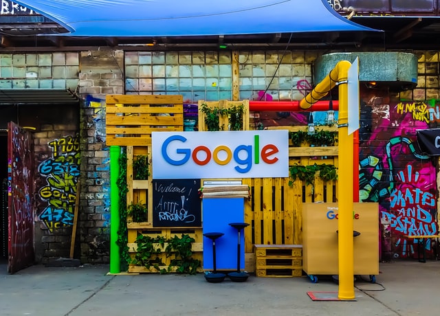 A store with a Google sign up front.