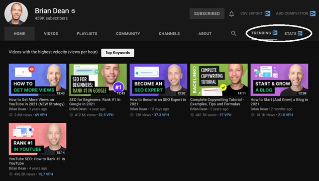 brian dean youtube channel