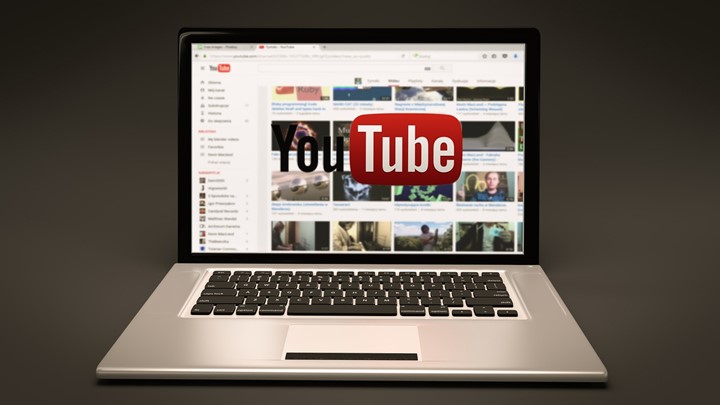 laptop with youtube open