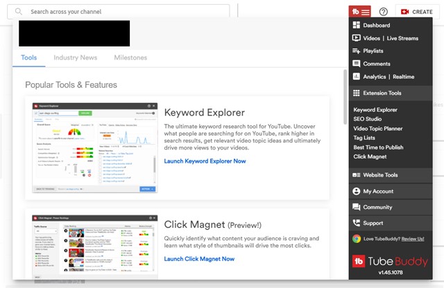 tube buddy interface