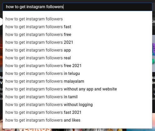 youtube autocomplete
